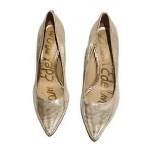 Sam Edelman Light Gold Danna Mesh Point Toe Stiletto High Heels Size 6.5